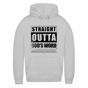 Damen Hoodie straight outta gods word john 3:16