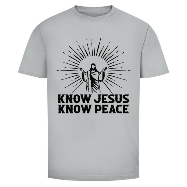 Herren T-Shirt know jesus know peace