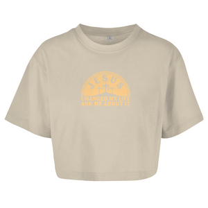 Damen Oversize Crop Top jesus chaged my life