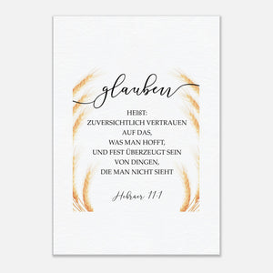 glauben hebräer 11:1 Leinwandbild