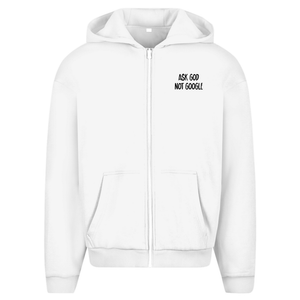 Oversize Zipper Hoodie ask god not google