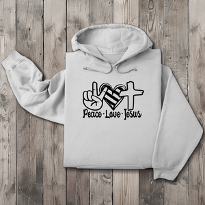 Herren Hoodie peace love jesus