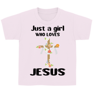 Kinder T-Shirt Just a girl who loves jesus