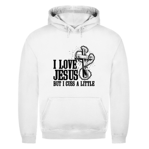 Herren Hoodie i love jesus but i cuss a little
