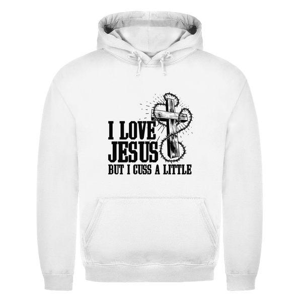 Herren Hoodie i love jesus but i cuss a little