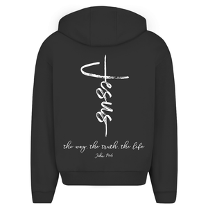 Oversize Zipper Hoodie the way the truth the life john 14:6