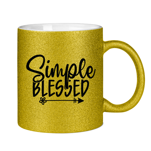 Glitzertasse simple blessed