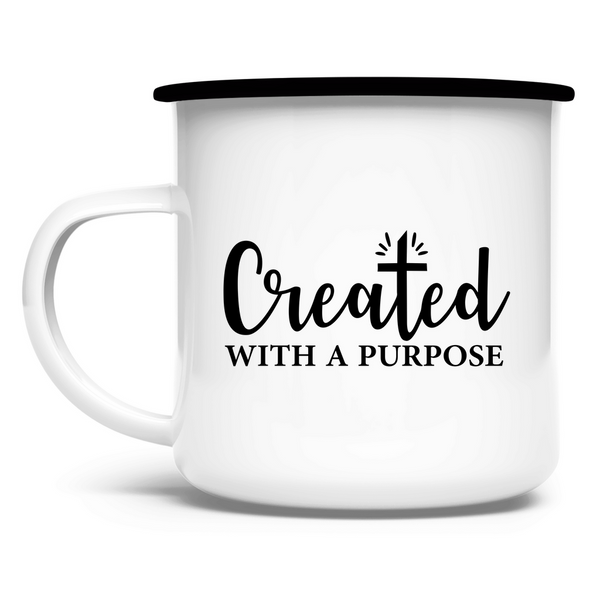 Emaille Tasse created with a purpose