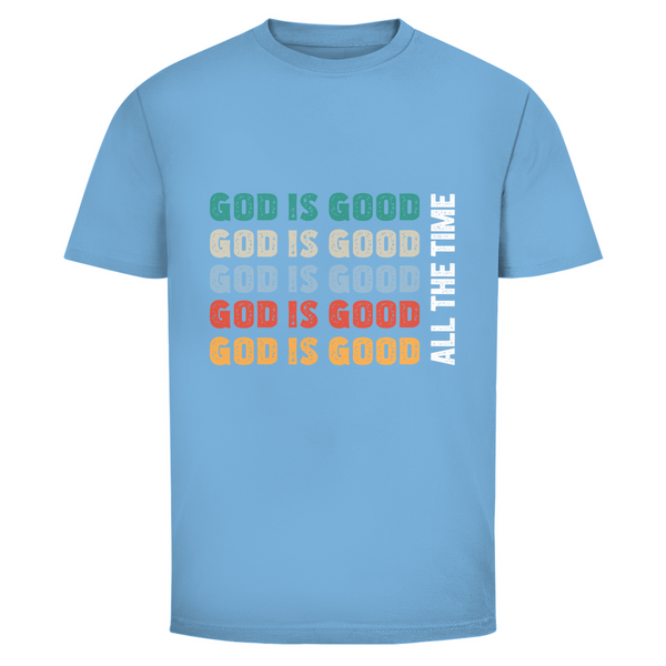 Herren T-Shirt god is good retro