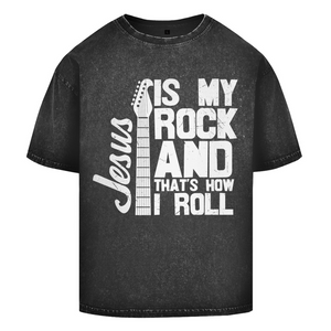 Oversize Washed T-Shirt jesus is my rock guitarist