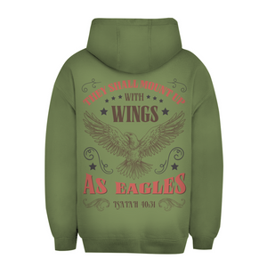 Unisex Oversize Hoodie mount up with wings isaiah 40:31