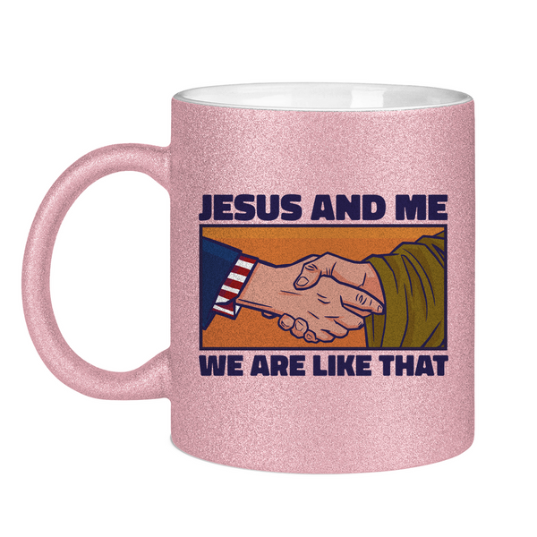 Glitzertasse jesus and me