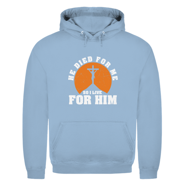 Herren Hoodie he died for me