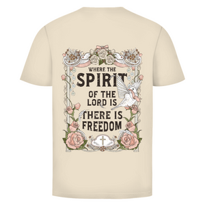 Herren T-Shirt where the spirit of the lord