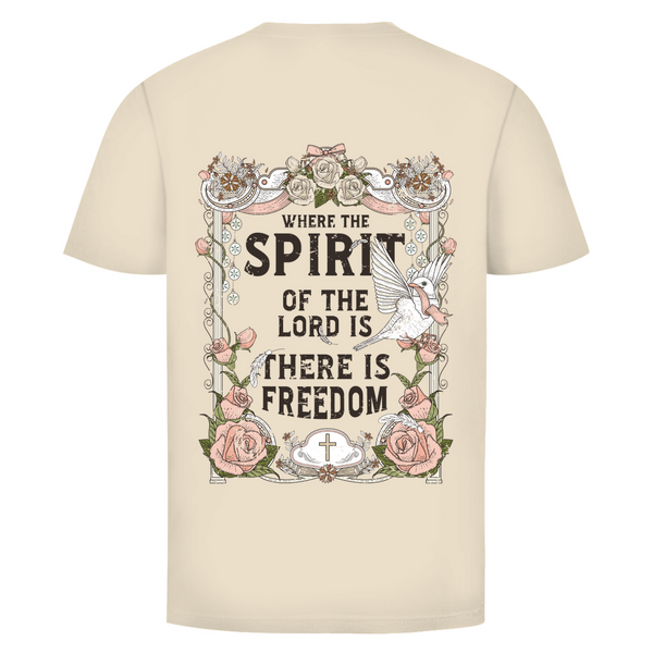 Herren T-Shirt where the spirit of the lord