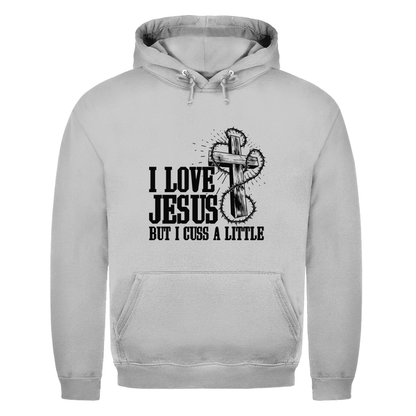 Herren Hoodie i love jesus but i cuss a little