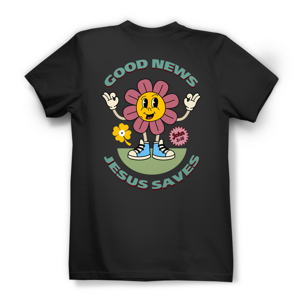 Damen Bio T-Shirt good news jesus saves