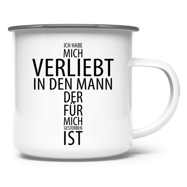 Emaille Tasse ich habe mich verliebt