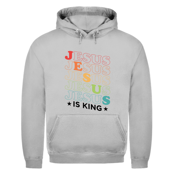 Herren Hoodie jesus is king retro