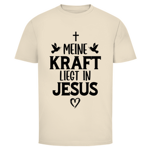 Herren T-Shirt meine kraft liegt in jesus