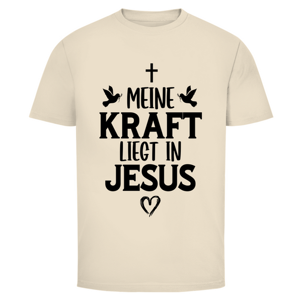 Herren T-Shirt meine kraft liegt in jesus