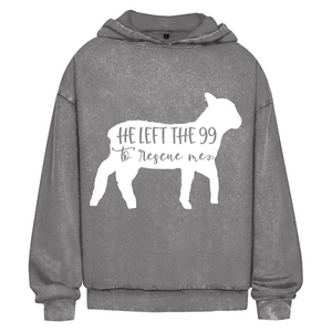 Oversize Washed Hoodie he left the 99