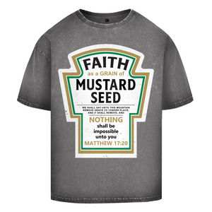 Oversize Washed T-Shirt nothing shall be impossible matthew 17:20