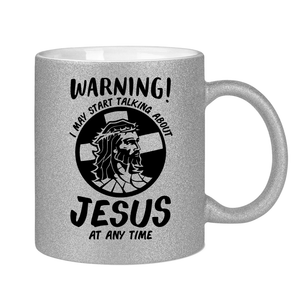 Glitzertasse warning may start talking about jesus