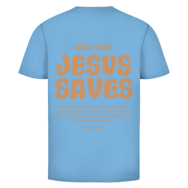 Herren T-Shirt jesus saves john 3:16-17