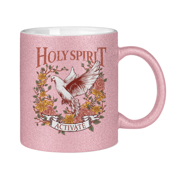 Glitzertasse holy spirit activate taube