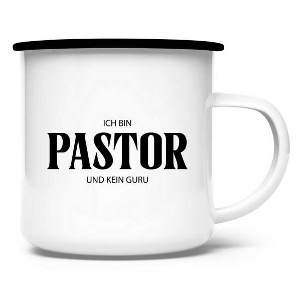 Emaille Tasse ja, ich bin pastor