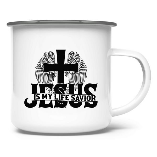 Emaille Tasse jesus is my life savior