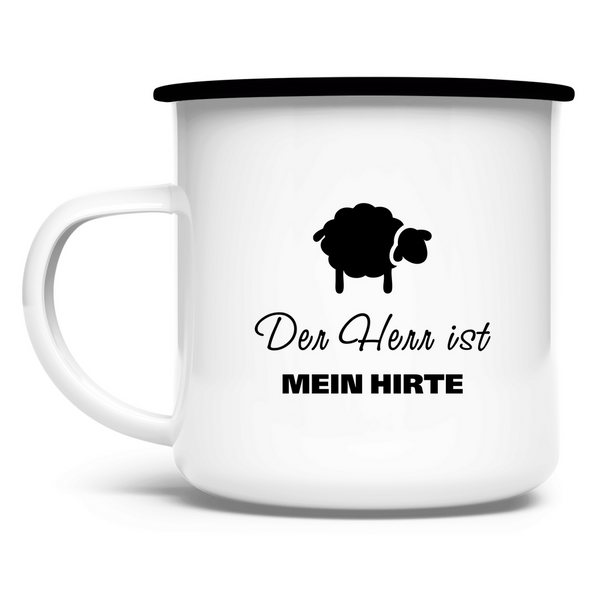 Emaille Tasse der herr ist mein hirte