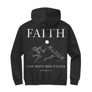 Herren Zipper Hoodie faith minimalistisch matthew 17:20