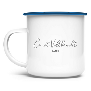 Emaille Tasse es ist vollbracht joh 19:30