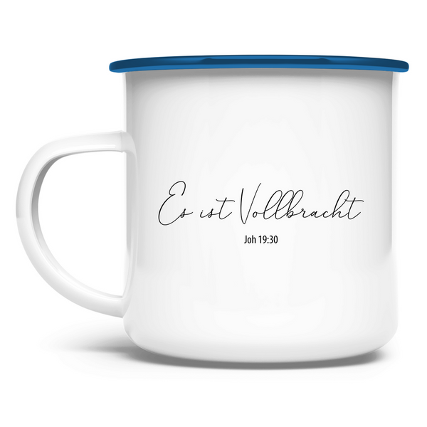 Emaille Tasse es ist vollbracht joh 19:30