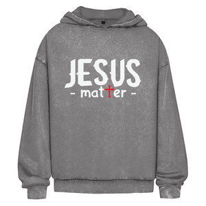 Oversize Washed Hoodie jesus matter