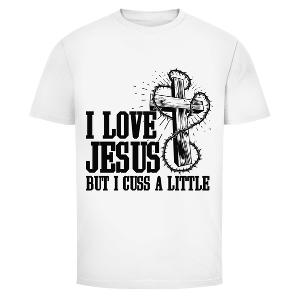 Herren T-Shirt i love jesus but i cuss a little