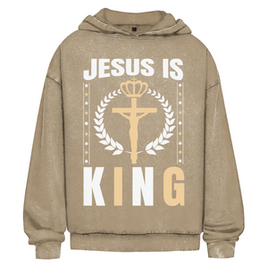 Oversize Washed Hoodie jesus is king
