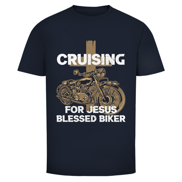 Herren T-Shirt cruising for jesus blessed biker