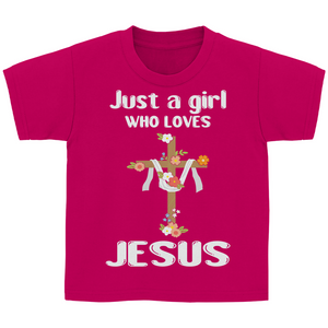Kinder T-Shirt Just a girl who loves jesus