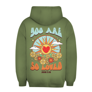 Unisex Oversize Hoodie you are so loved john 3:16