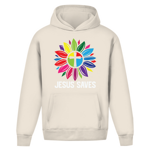 Oversize Hoodie Ohne Kordel jesus saves