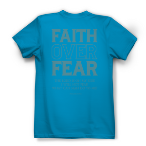 Damen Bio T-Shirt faith over fear psalm 118:6