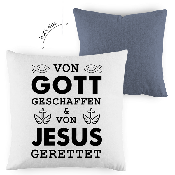 Kopfkissen zweifarbig von gott geschaffen