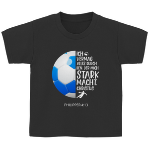 Kinder T-Shirt stark macht valleyball spieler philipper 4.13