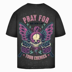Oversize Washed T-Shirt pray for your enemies matthew 5:44