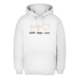 Unisex Oversize Hoodie faith hope love