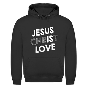 Herren Hoodie jesus christ love