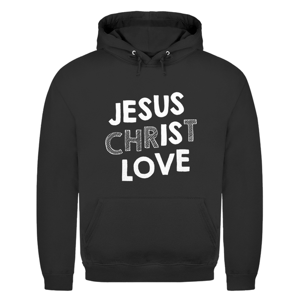 Herren Hoodie jesus christ love